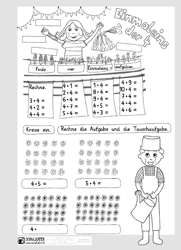 Arbeitsblatt Einmaleins
 Einmaleins der 4 Arbeitsblätter Blog