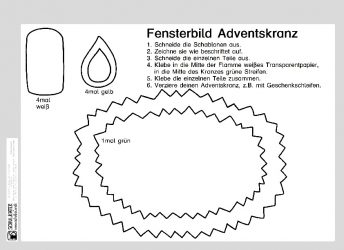 Arbeitsblatt Vorlage Fensterbild Adventskranz Blog Bildung Leben Mit Innovativem Unterrichtsmaterial